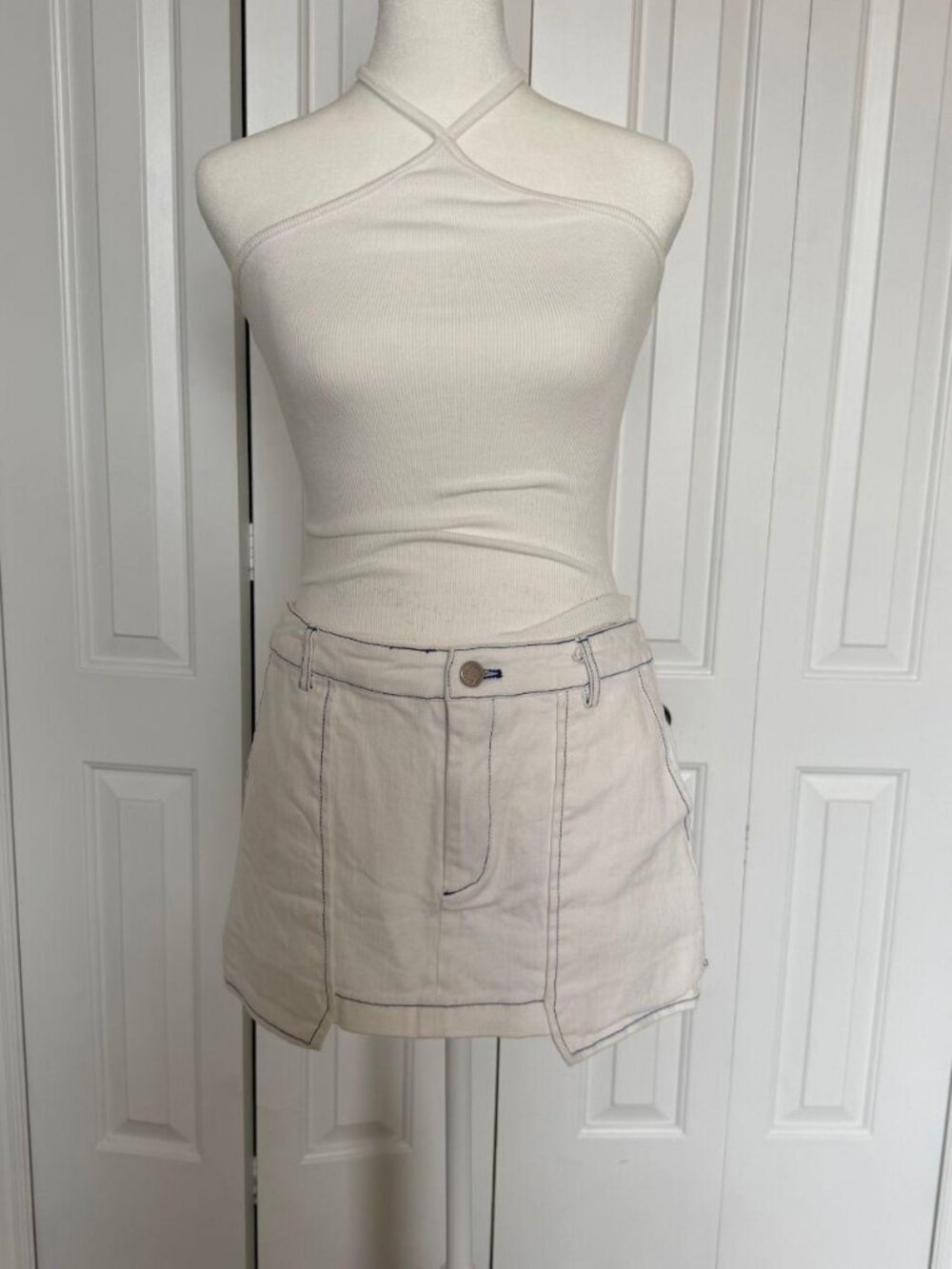 BY.DYLN Cooper skirt in white